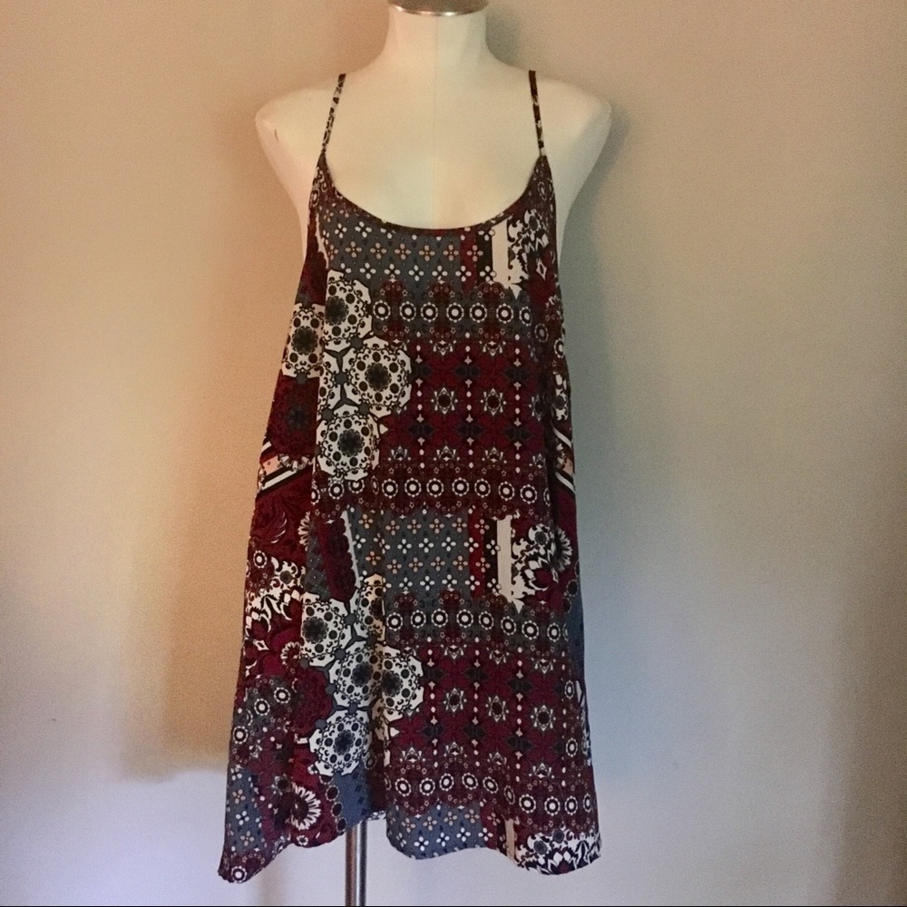 Free People Handkerchief Print Slip Dress